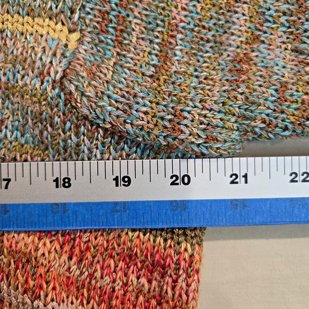 Vtg FIA Italia Women's Handloomed Cropped Sweater Fringe Neck Sz XL Cottagecore - Picture 4 of 8